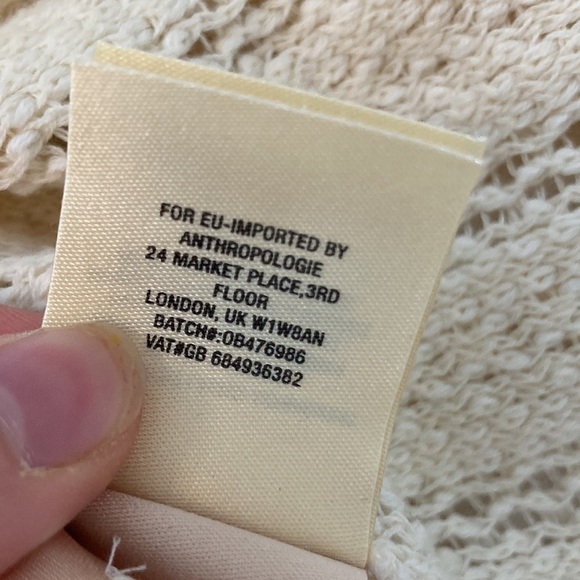 SHIRT Anthropology knitted and knotted white knitted boho tank top - Picture 6 of 12